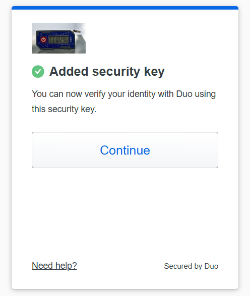 Duo Enrollment - Success