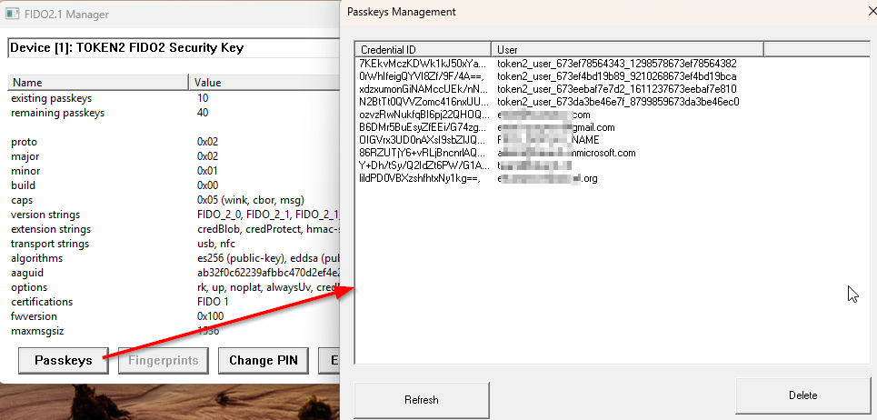 FIDO2.1 Security Key Management Tool - GUI for fido2-manage.exe